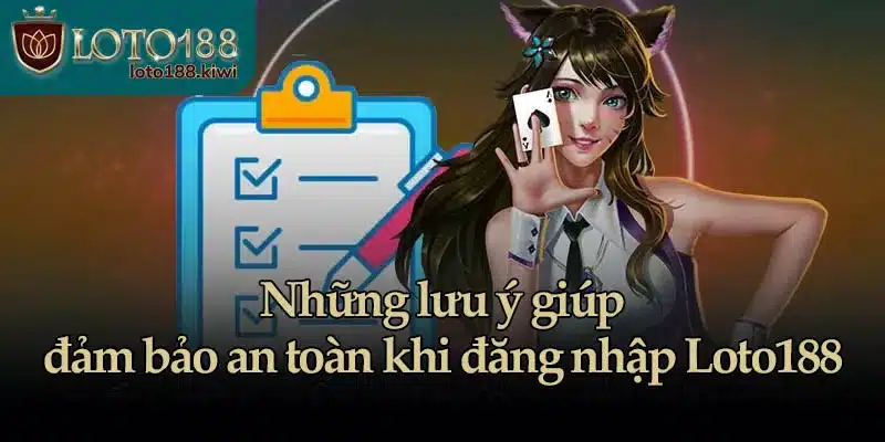 Lưu ý giúp đảm bảo an toàn khi đăng nhập Loto188